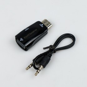 Taffware Adaptor HDMI ke VGA & AUX 1080P - S-PC-0389 - Black - 9
