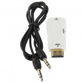 Adapter HDMI ke VGA & AUX 1080P - White - 4