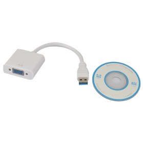 Adapter Display USB 3.0 ke VGA - CM162 - White - 3