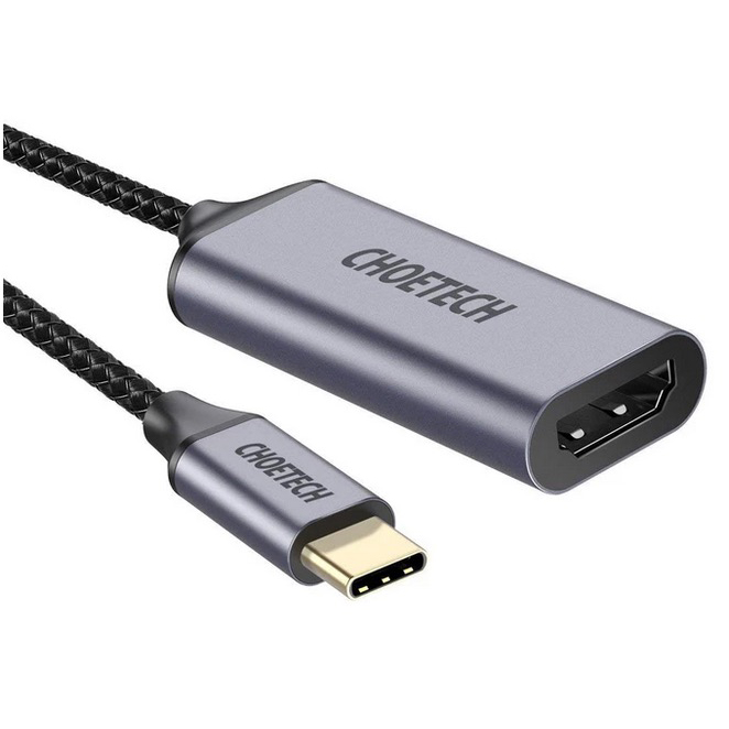 Choetech Kabel Adapter Converter Usb Type C To Hdmi 4k 20cm Hub H06 Black Jakartanotebook Com
