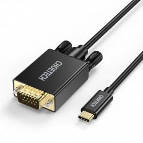 CHOETECH Kabel Adapter Converter USB Type C to VGA 1080P 1.8 Meter - XCV-1801 - Black