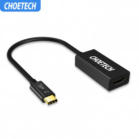 CHOETECH Kabel Adapter Converter USB Type C to HDMI 4K 20cm - HUB-H05 - Black