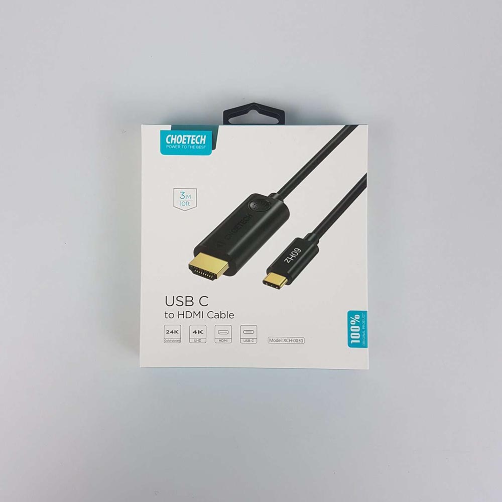 Gambar produk CHOETECH Kabel Adapter Converter USB Type C to HDMI 4K 3 Meter - XCH-0030BK