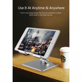 T-WOLF Dudukan Penahan Tablet Ipad Stand Holder 4-10 Inch - MT133 - Silver - 2