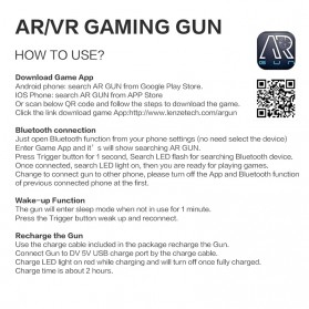 Ipega AR Gaming Gun Bluetooth Gamepad for Smartphone - PG-9082 - White - 9