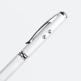 TaffLED 4 in 1 Senter Laser Pointer Pen dan Stylus - T0054 - Silver - 4
