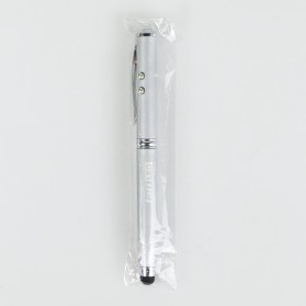 TaffLED 4 in 1 Senter Laser Pointer Pen dan Stylus - T0054 - Silver - 9
