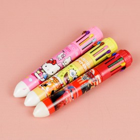 Pena Ballpoint Multi Warna 10 Color Pen 1 PCS - SM-10 - Multi-Color - 2