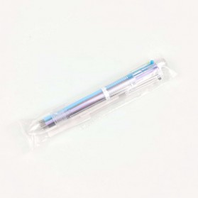 Pulpen 6 in 1 Pena Bolpoin Warna-Warni Multi Colored Pen - Multi-Color - 6