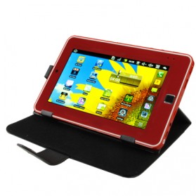 Universal Leather Case with Holder for Tablet PC 7.0 inch - Black - 1