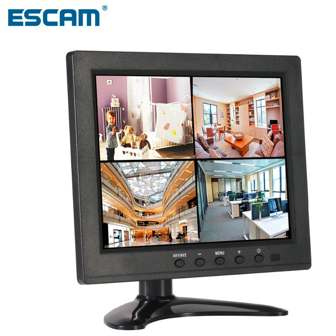 ESCAM T08 LCD Monitor CCTV 8 Inch - Black 
