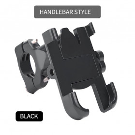 INIU Holder Handlebar Sepeda Motor Smartphone Full Metal Body - C-2 - Black