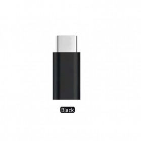 HCQWBING Mini Adaptor USB Type C ke 3.5 mm Audio Port - H89 - Black