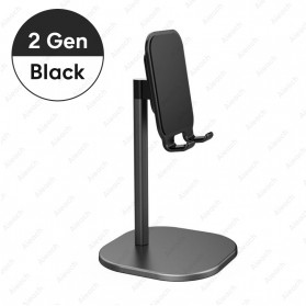 Smartphone Stand & Car Holder - AIEACH Dudukan Smartphone Desktop Stand Holder 18CM - K2 - Black