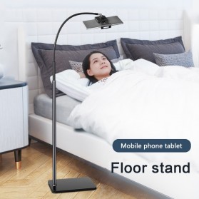 TaffSTUDIO Floor Stand Dudukan Smartphone iPad Holder Rotating - GH027 - Black - 3