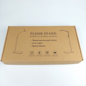TaffSTUDIO Floor Stand Dudukan Smartphone iPad Holder Rotating - GH027 - Black - 8