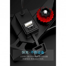 INIU Smartphone Holder Sepeda Motor Handlebar Version with USB Charger 2.1A - C-3 - Black - 6