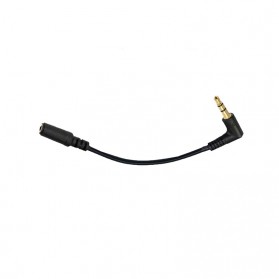 OLLIVAN Kabel Audio AUX 3.5mm 4 Pole to 3 Pole Male to Female 16cm - AV119 - Black