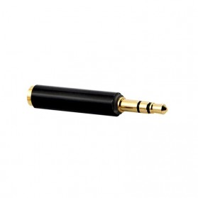 OLLIVAN Konverter Audio AUX 3.5mm 4 Pole to 3 Pole Male to Female - AV119 - Black - 2