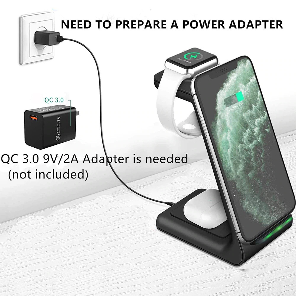 AICNLY Fast Wireless Charger Dock 3 in 