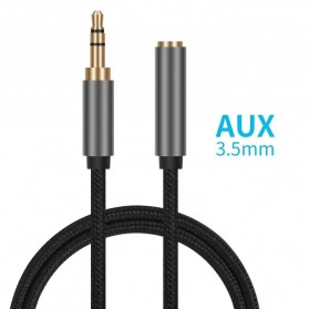 ChicRain Kabel Audio AUX 3.5mm Male to Female 1.5 Meter - 8535 - Black