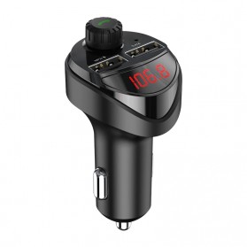 KUULAA 2 in 1 Smart Car Bluetooth Audio Transmitter + USB Charging 3.4A - A115 - Black