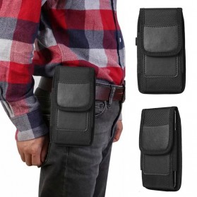 Smartphone Casing, Case, Hardcase, Softcase - Syrinx Tas Smartphone Case Waist Bag Fanny Pack Belt Loop Size XL - SY20 - Black