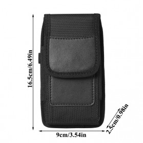 Syrinx Tas Smartphone Case Waist Bag Fanny Pack Belt Loop Size XL - SY20 - Black - 7