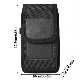 Syrinx Tas Smartphone Case Waist Bag Fanny Pack Belt Loop Size XXL - SY20 - Black - 7