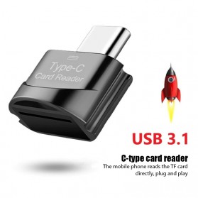 Ciaxy Mini OTG USB Type C to Micro SD Card Reader - P31 - Black - 2