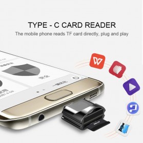 Ciaxy Mini OTG USB Type C to Micro SD Card Reader - P31 - Black - 6