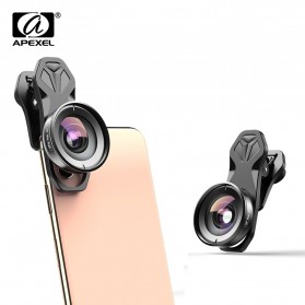 APEXEL Lensa Kamera Smartphone Universal Clip 110 Degree Wide Angle Lens - APL-HB110 - Black