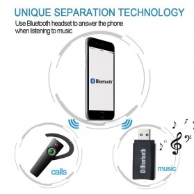 KEBIDU Wireless Bluetooth 4.0 USB Receiver Adaptor Dongle Car Speaker - ZF169 - Black - 7