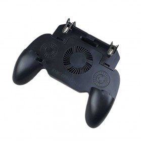 BATTLEGROUND Gamepad Grip Trigger Aim L1 R1 PUBG Fortnite + Cooling Fan + Powerbank - SR - Black - 1