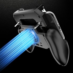 BATTLEGROUND Gamepad Grip Trigger Aim L1 R1 PUBG Fortnite + Cooling Fan + Powerbank - SR - Black - 7