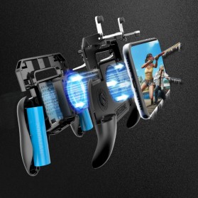 BATTLEGROUND Gamepad Grip Trigger Aim L1 R1 PUBG Fortnite + Cooling Fan + Powerbank - SR - Black - 8