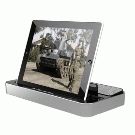 Ipega Charging Dock with Speaker for iPhone/iPad/iPod and Samsung - PG-IP115 - Silver - 2