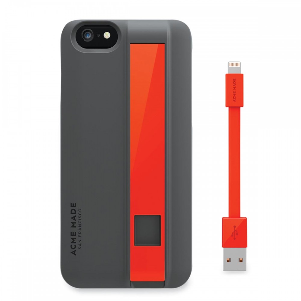 Acme Made Charge for iPhone 6 Plus - Gray/Orange 