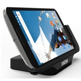 IMobi4 Horizontal Desktop Charging Dock for Google Nexus 6 - Black - 5