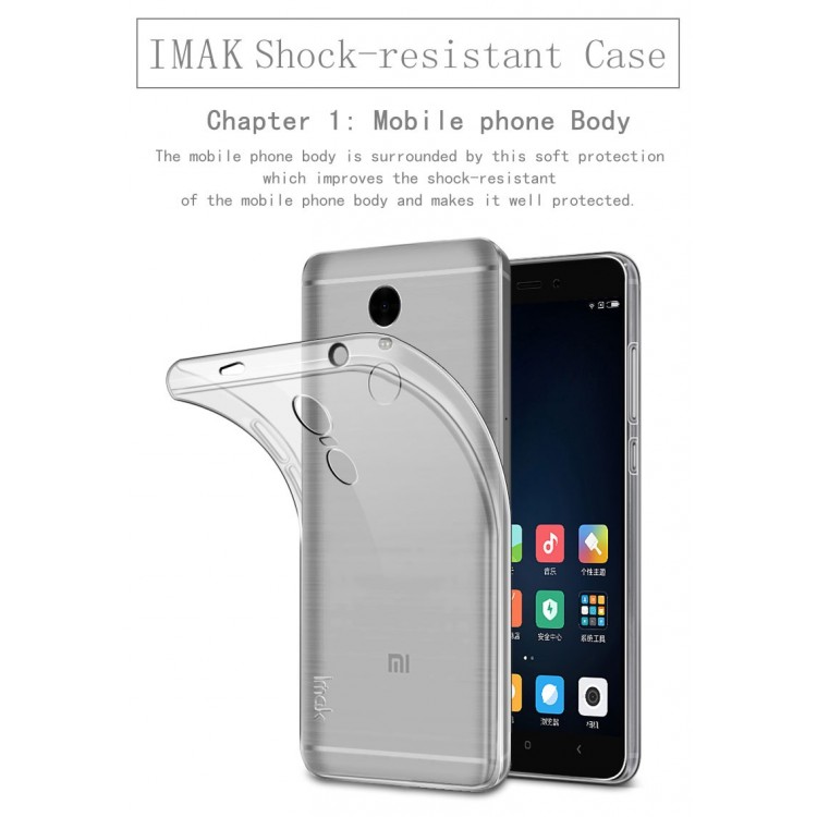 Imak Full Cover Silicone Case for Xiaomi Redmi Note 4X - Black - 6 ...