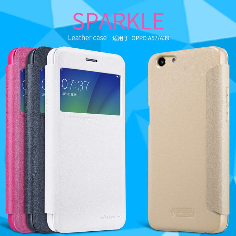 Nillkin Sparkle Window Case for Oppo A57/A39 - Black