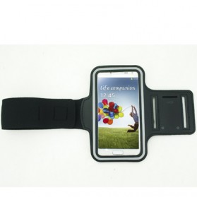 Universal PU Sports Armband Case with Earphone Hole for Samsung Galaxy S4 / i9500 / i9300 - Black - 2