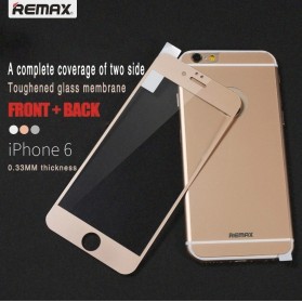 REMAX Front + Back Comprehensive Tempered Glass for iPhone 6/6s - Gray - 1