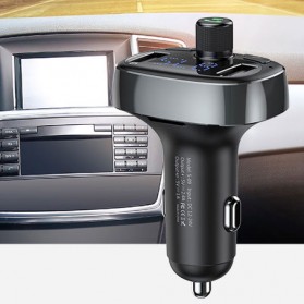 Baseus 2 in 1 Smart Car Bluetooth Audio Transmitter + USB Charging - S-09T - Black