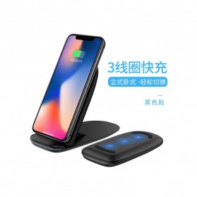 Hoco Wireless Fast Charging Docking for Smartphone - CW7 - Black - 4
