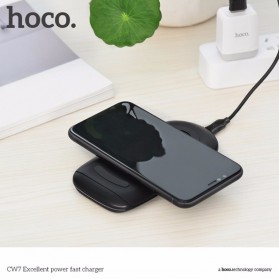 Hoco Wireless Fast Charging Docking for Smartphone - CW7 - Black - 8