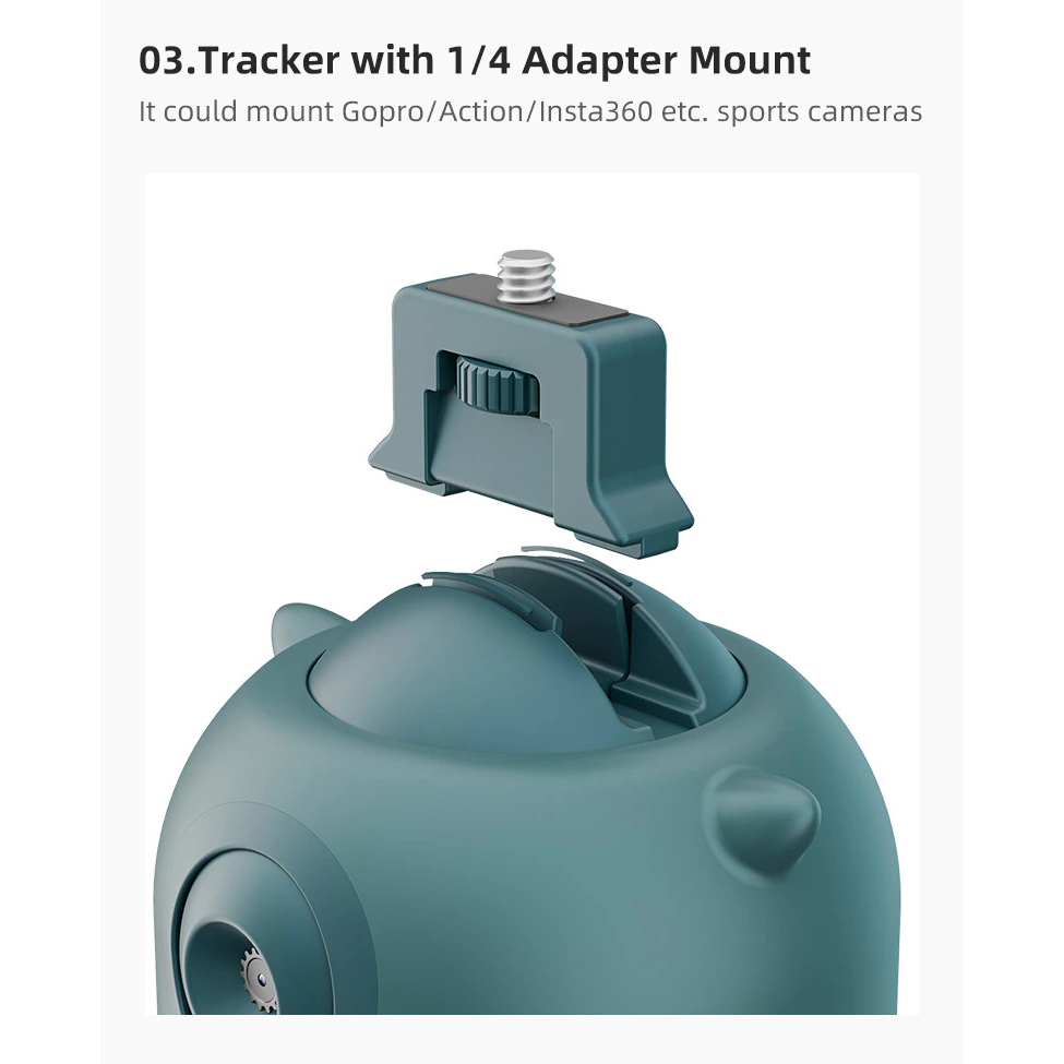 Telesin Smart Selfie Gimbal Auto Tracking Pan Tilt 360 Rotation TE