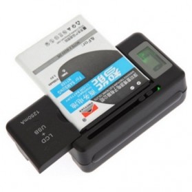 Universal Charging USB Wall Dock Battery with LCD Display - SS-5 - Black - 1