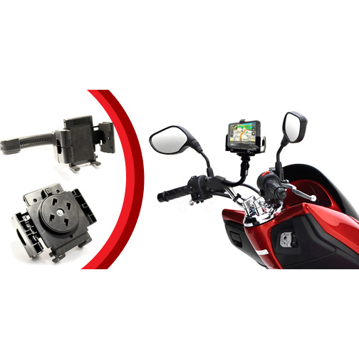 Motorcycle Smartphone Mount Holder - Black - 3 ...