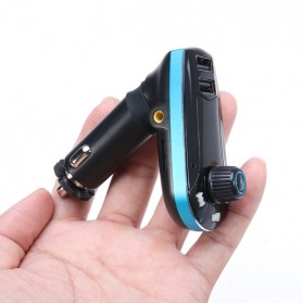 Car FM MP3 Modulator with USB Charger 2.1A for Smartphone - 618C - Black/Blue - 2